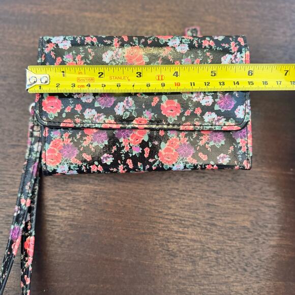 Madison Spencer Wristlet Floral Wallet 4x6 Zipper Coin Credit Card ID Unused - Picture 9 of 10